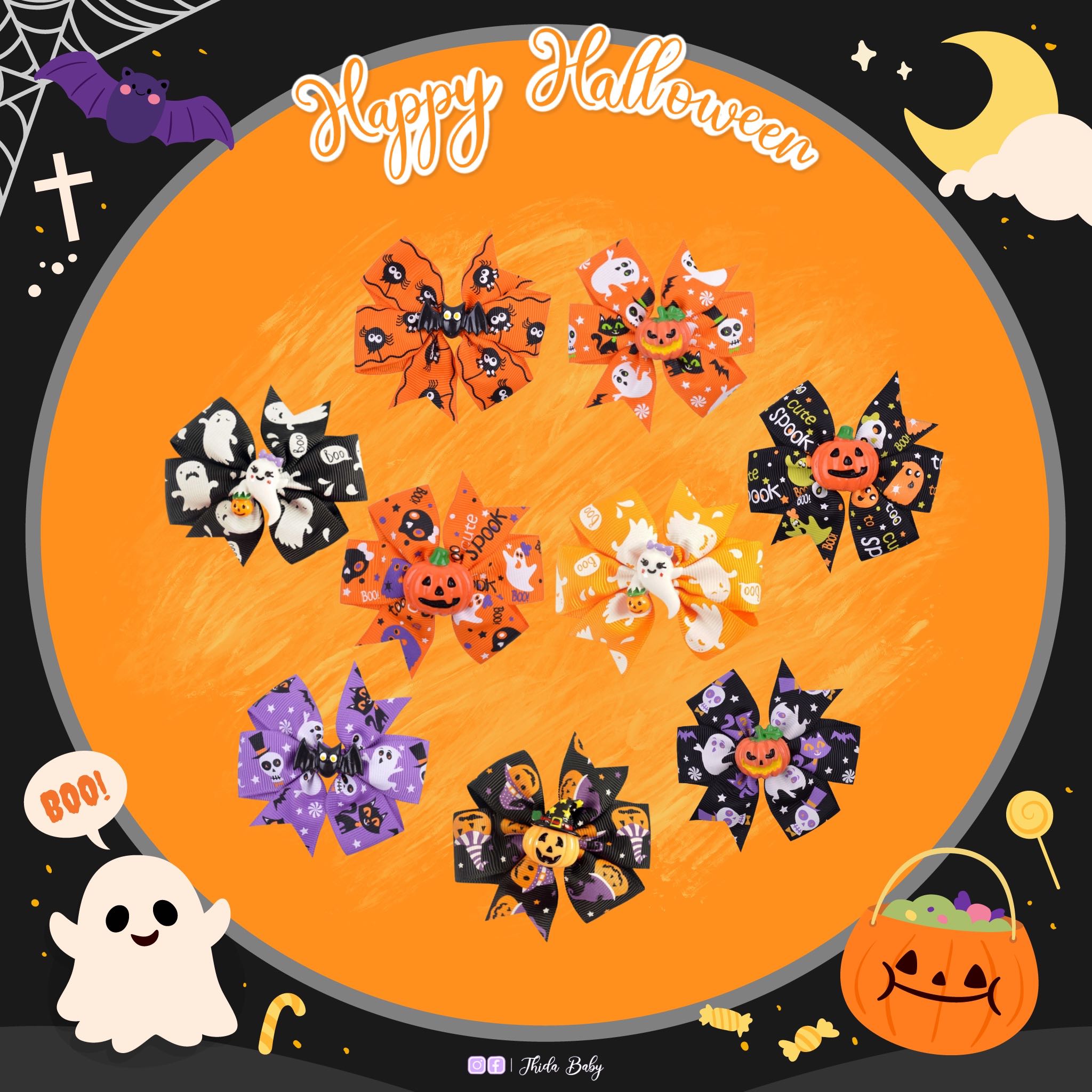 👻 Spooky Halloween Bow 👻