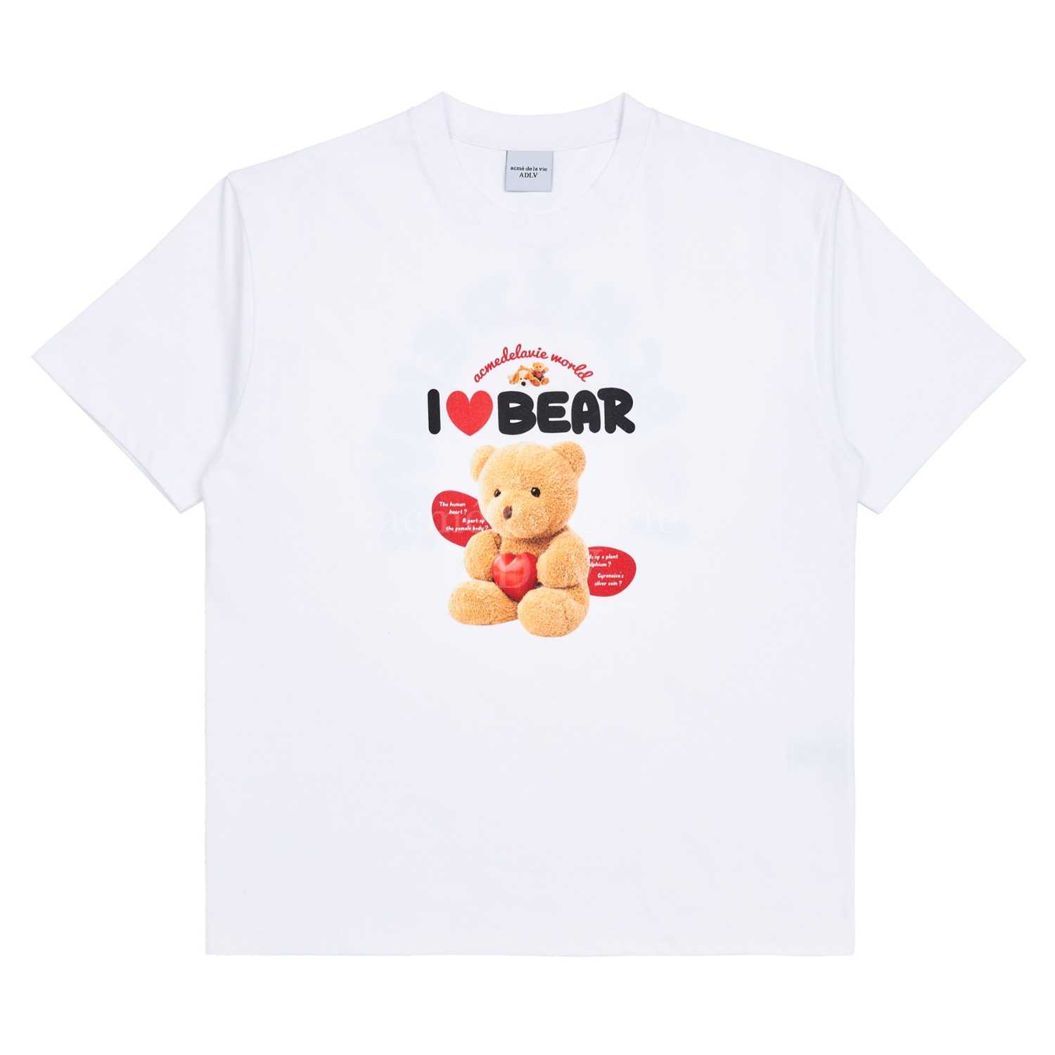 [PRE-ORDER] ADLV I LOVE TEDDY BEAR SHORT SLEEVE T-SHIRT WHITE