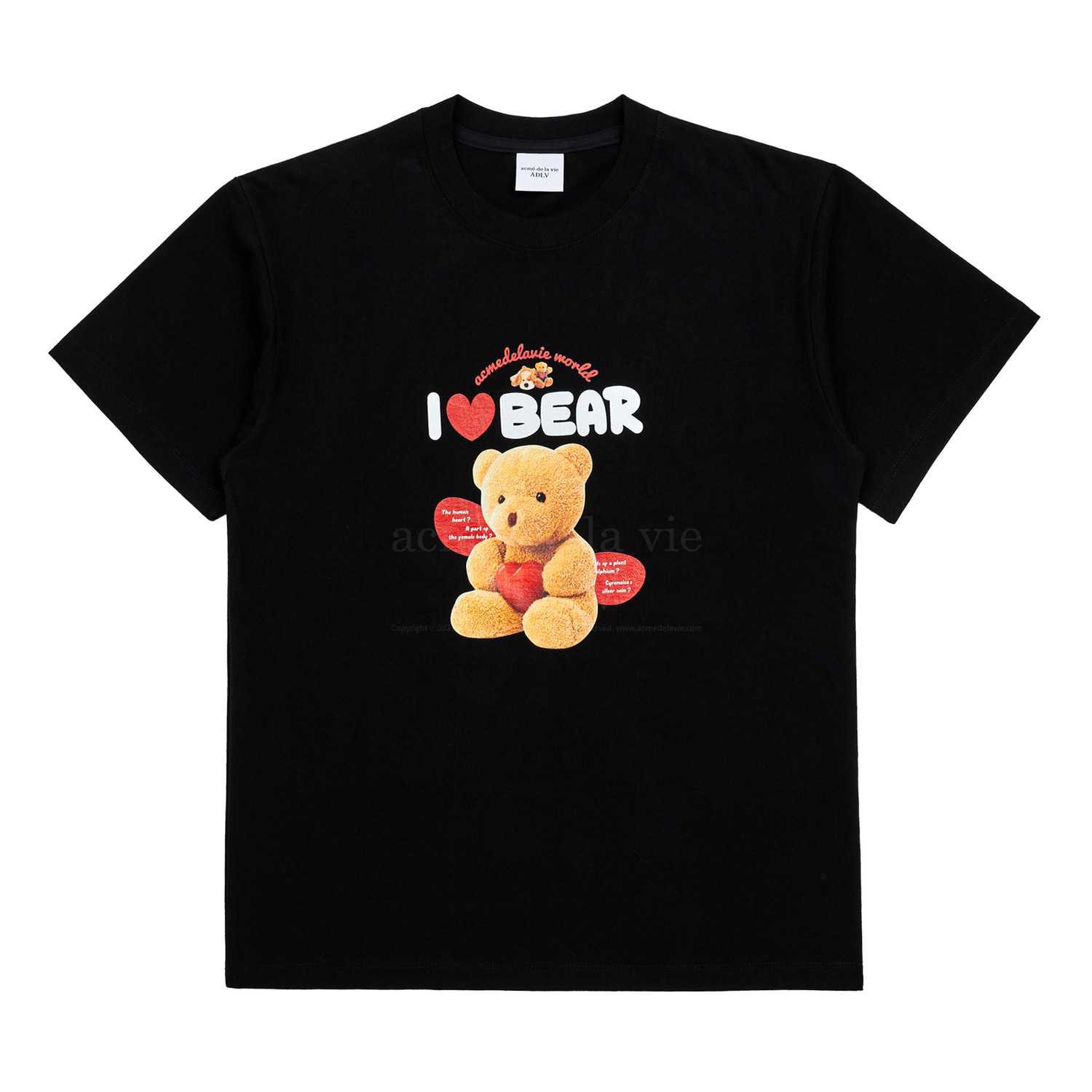 [PRE-ORDER] ADLV I LOVE TEDDY BEAR SHORT SLEEVE T-SHIRT BLACK
