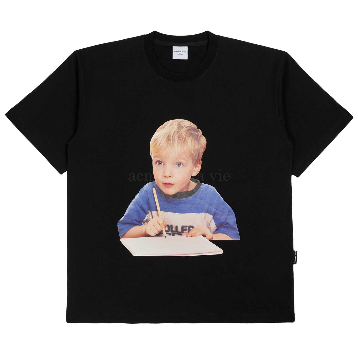 [PRE-ORDER] ADLV BABY FACE STUDY BOY SHORT SLEEVE T-SHIRT R BLACK