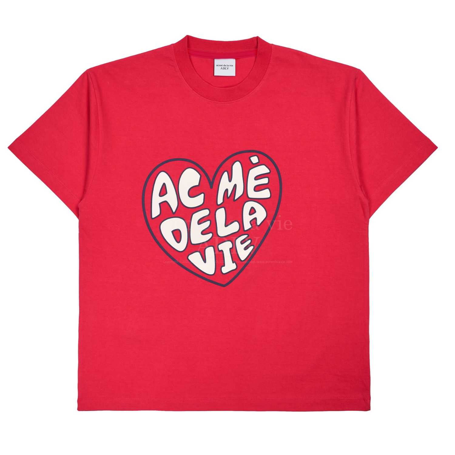 [PRE-ORDER] ADLV FRONT HEART LOGO SHORT SLEEVE T-SHIRT PINK