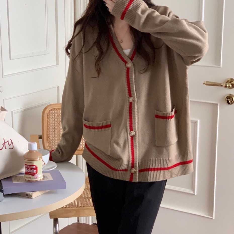 chuuchop_พร้อมส่ง(C7284) 🥂🍔 MARTAIN cardigan เสื้อคาดิแกนแขนยาวผ้าไหมพรม มี4สี