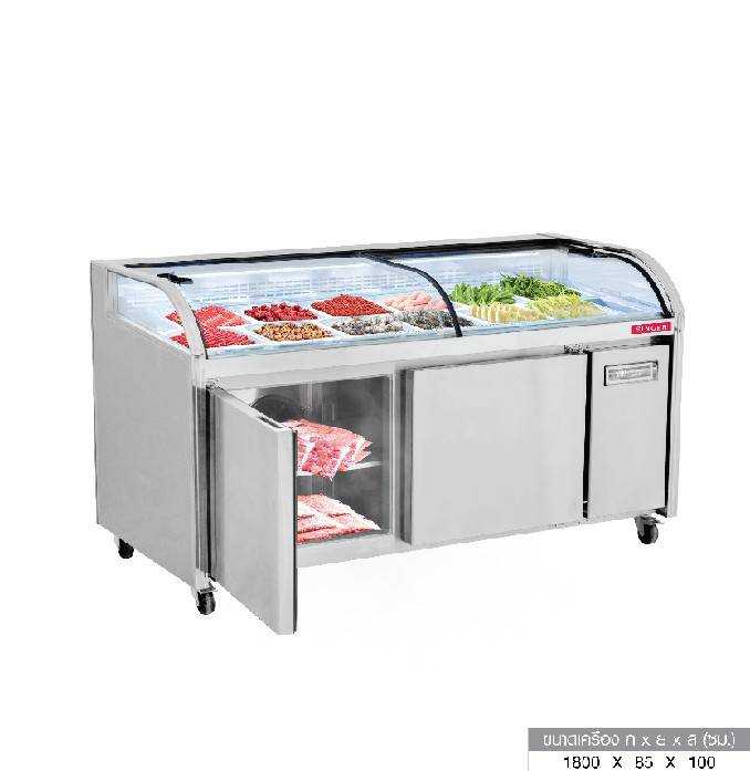 ตู้แช่โชว์อาหารสด ISLAND CHILL MEAT 1.8
