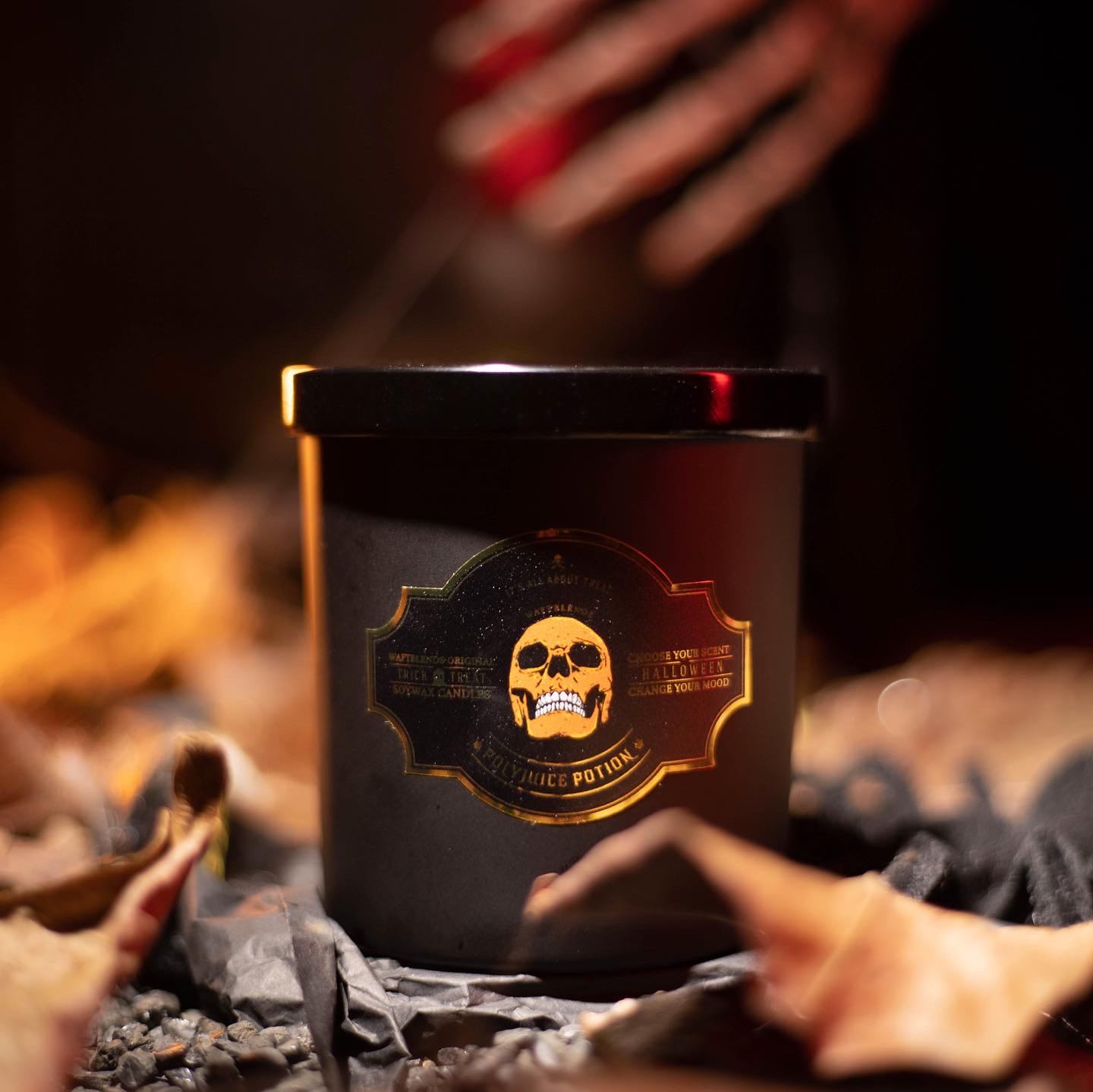 Hlw’22🎃 เทียนหอม 235G แก้ว matte ฝาอลูมิเนียมดำเงา กลิ่น Polyjuice Potion