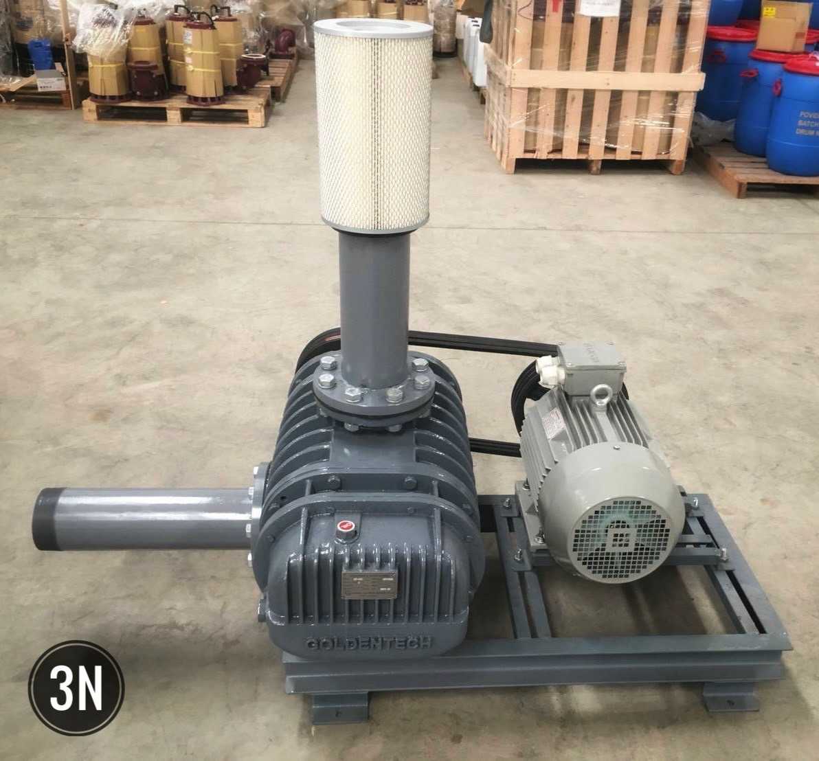 รูท3นิ้วพร้อมแท่น+ท่ออากาศ+มอเตอร์5HP-3เฟส-Golden Tech