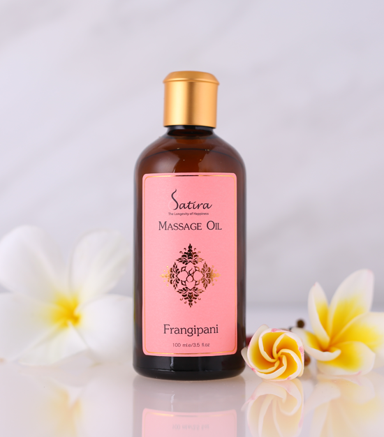 Massage oil Frangipani น้ำมันนวดตัว ผ่อนคลายความเครียด สร้างความสงบจิตใจ กลิ่นดอกลีลาวดี