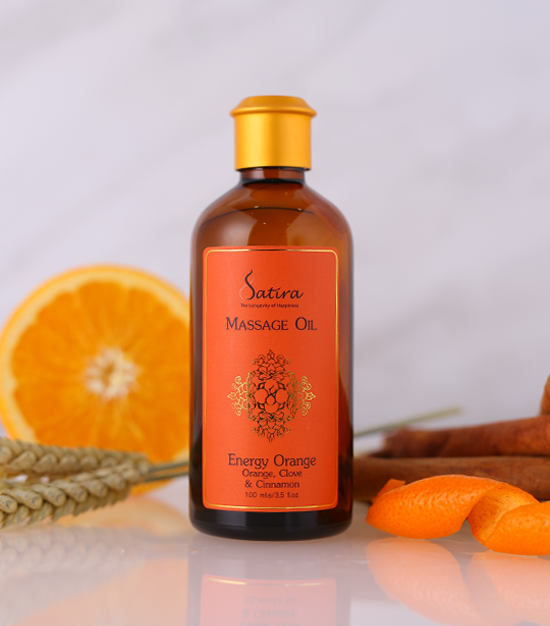Massage Oil Energy Orange น้ำมันนวดตัว ผ่อนคลายความเครียด สร้างความสงบจิตใจ กลิ่นส้ม