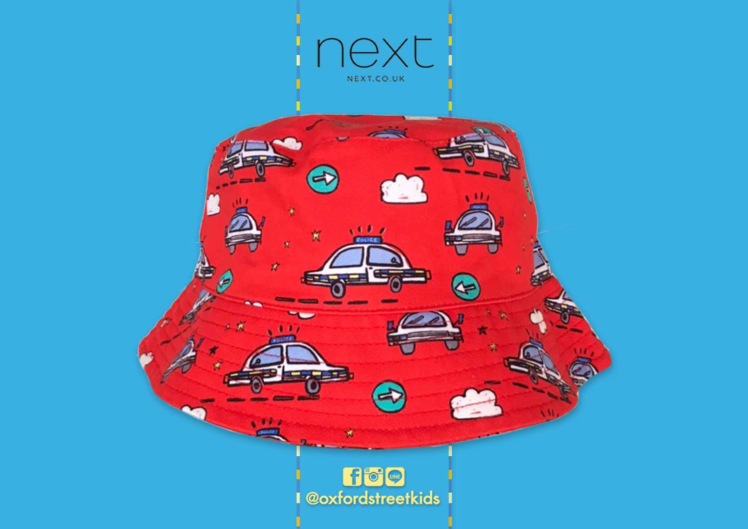 𝐒𝐀𝐋𝐄❗️ [5-6Y] Next Bucket Hat หมวกระบายเด็ก ใส่ได้ 2 ด้าน
