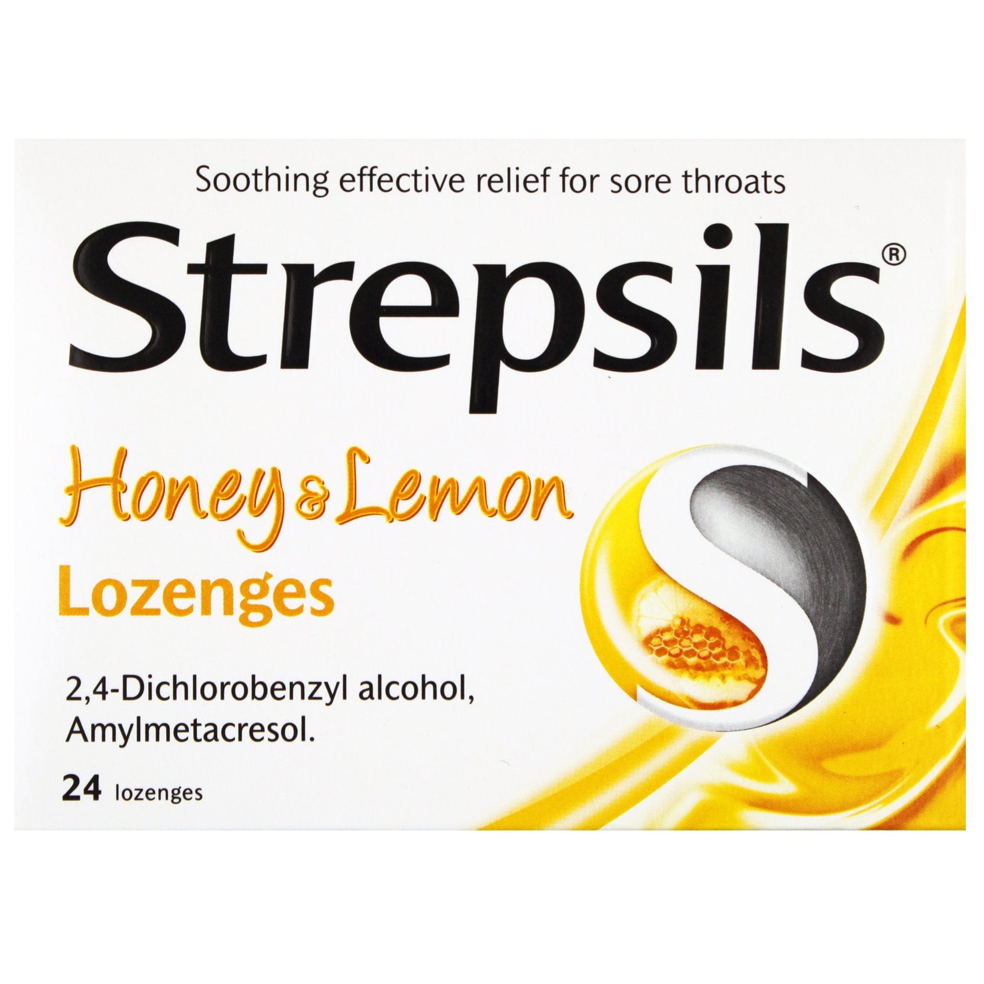 ยา ยาอม แก้เจ็บคอ แก้ไอ สเตรปซิลส์ strepsils รส honey lemon