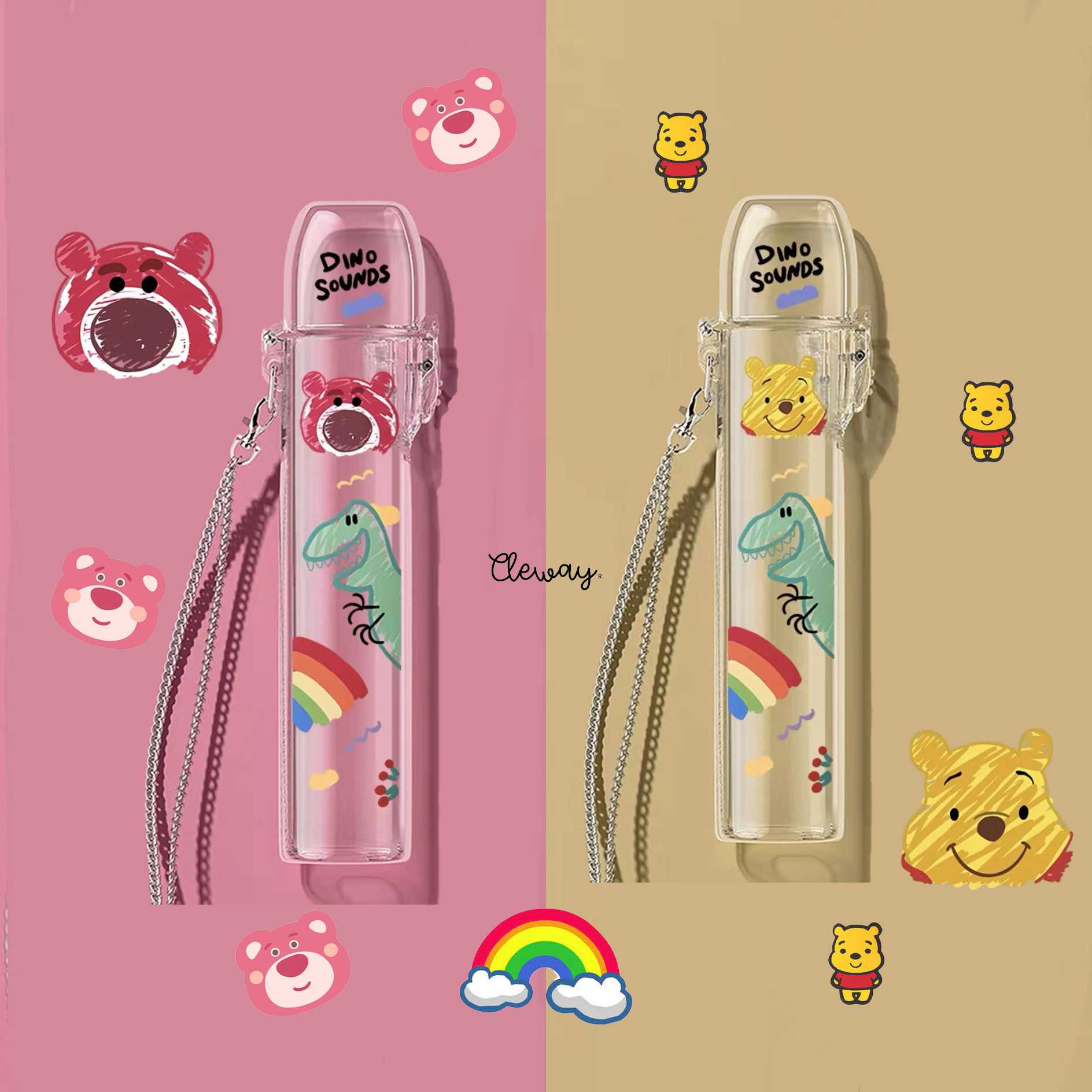 เคสใสฝากดพร้อมโซ่ Lotso&Pooh (Relx infinity & Phantom infinity plus&infy)