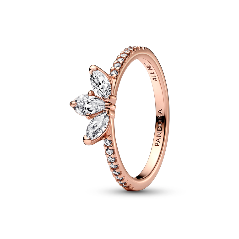 Sparkling Rose Herbarium Cluster Ring