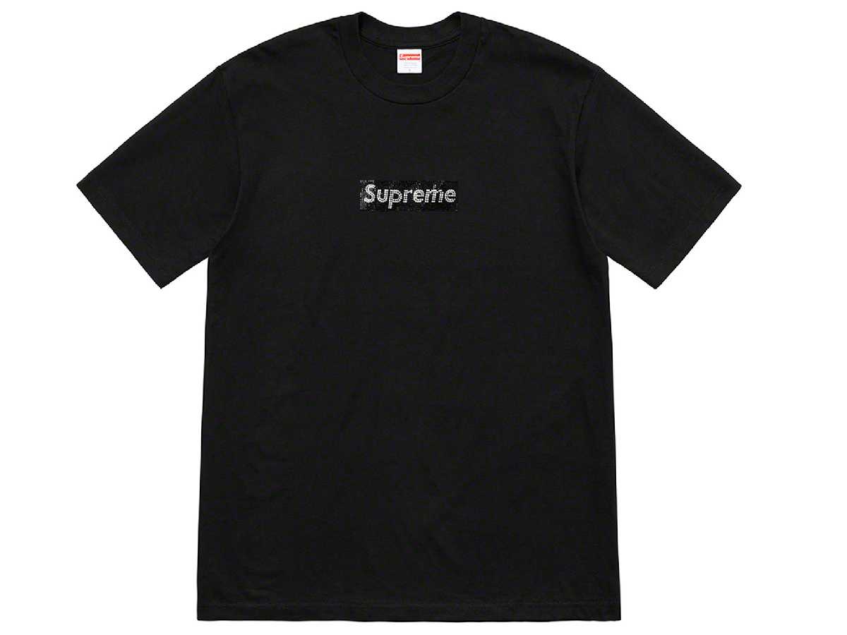 Supreme Swarovski Box Logo Tee (BLACK)