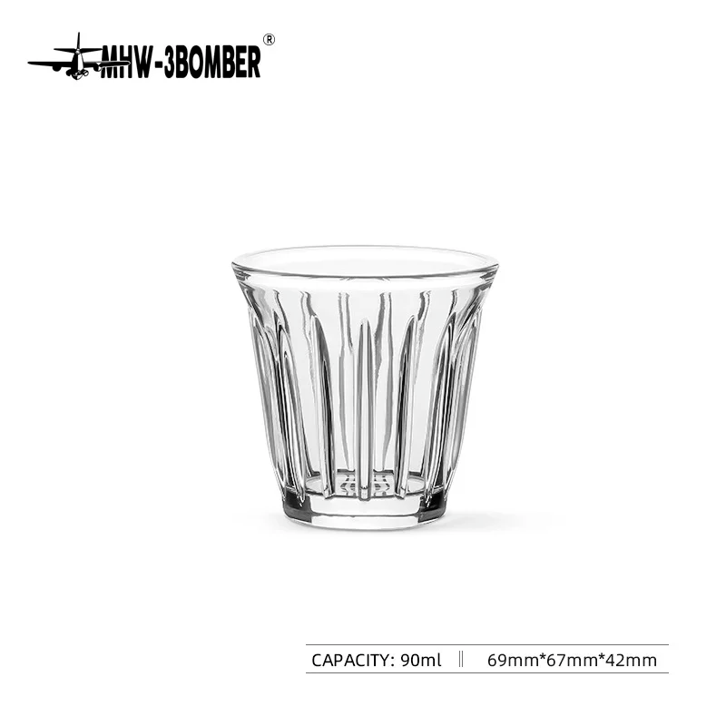 3BOMBER แก้วกาแฟ แก้วลาเต้ WRIGHT SERIES-TRANSPARENT ขนาด 130ml.