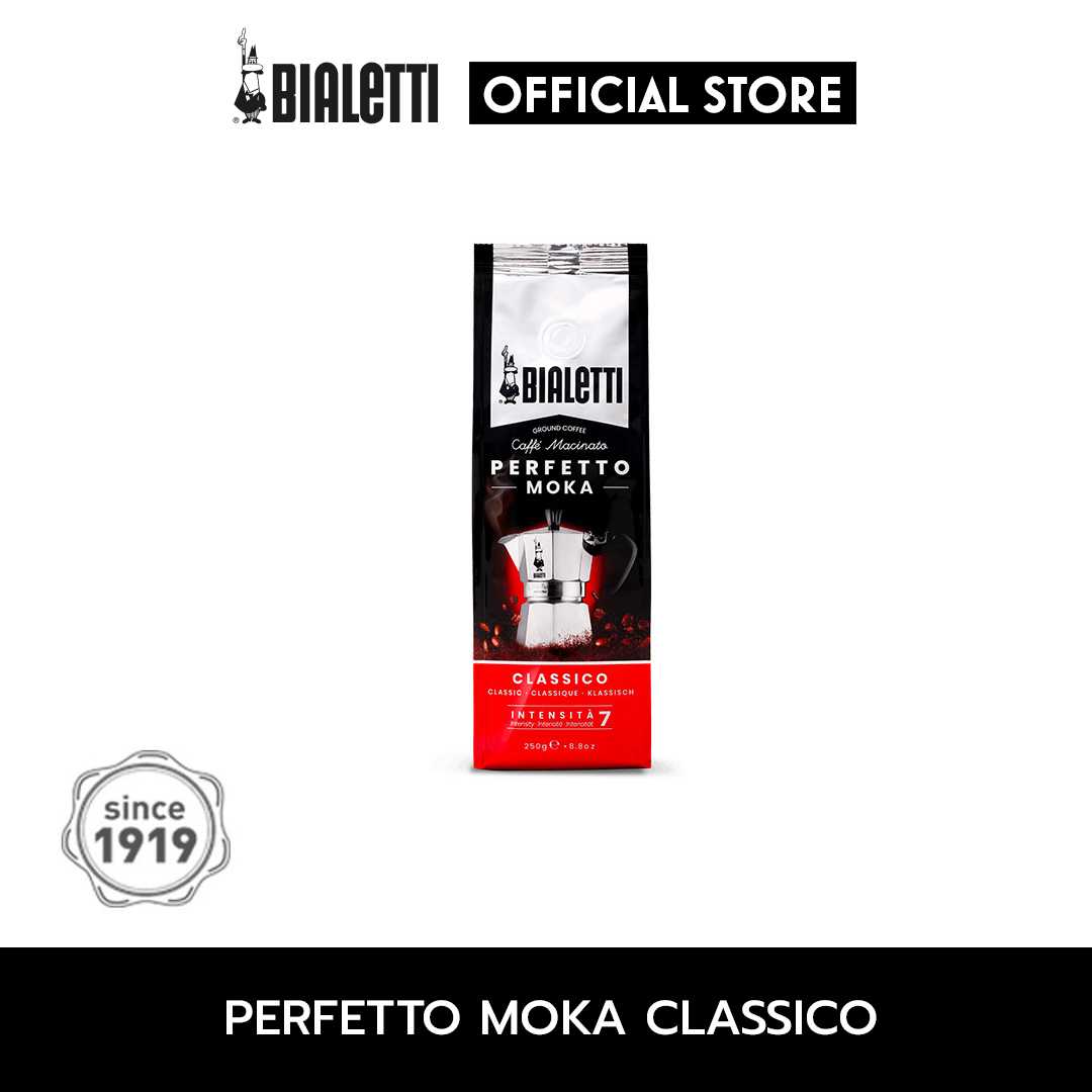Bialetti เบียเลตติ พอร์เฟ็ตโต โมคา คลาสสิคโก้(กาแฟคั่วบดแท้ 100% คลาสสิค) 250g/F-BL-PCS250
