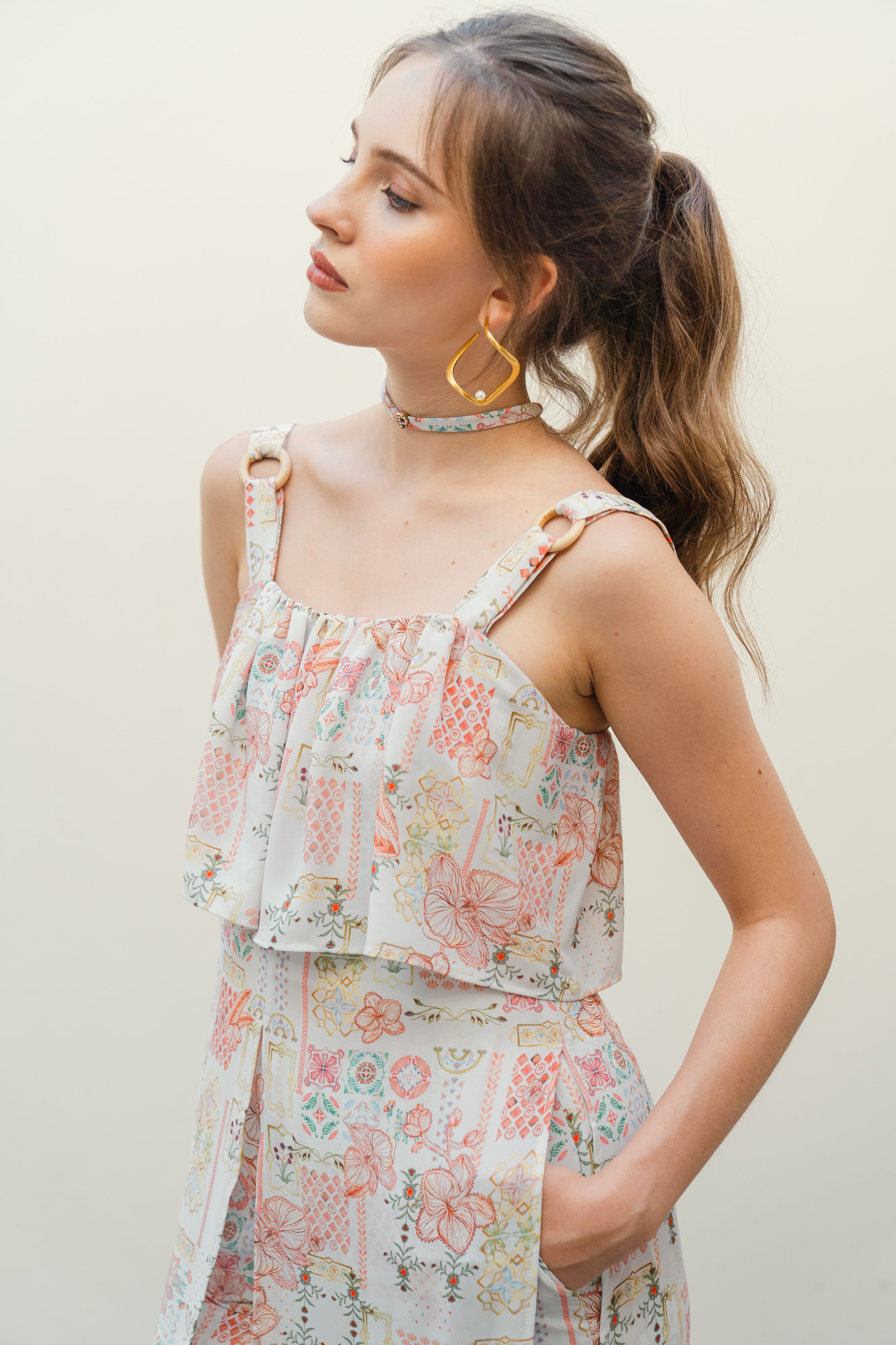Majolica Top Long Dress (2 Color) - Pinploy Closet