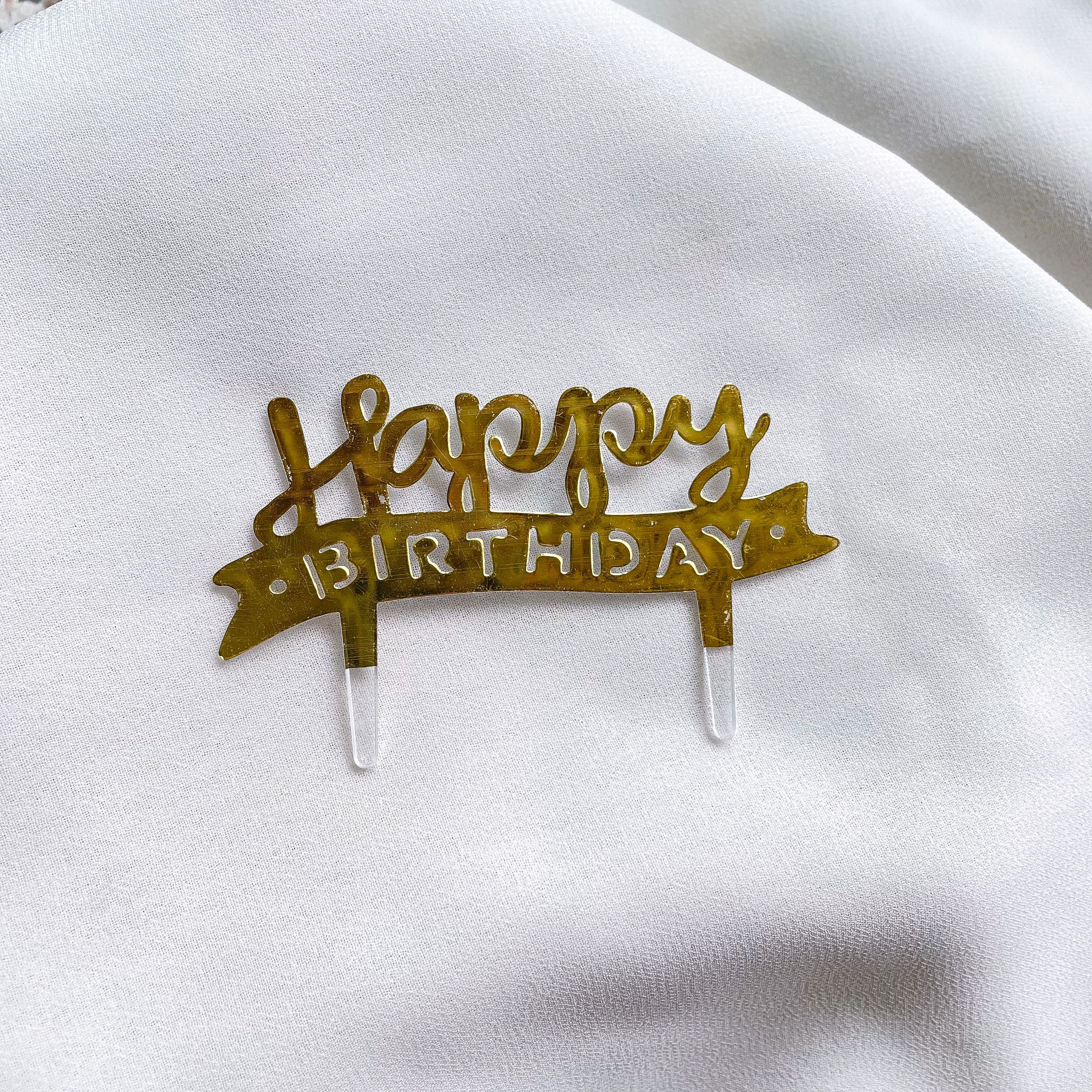 ป้ายปักเค้ก HBD
