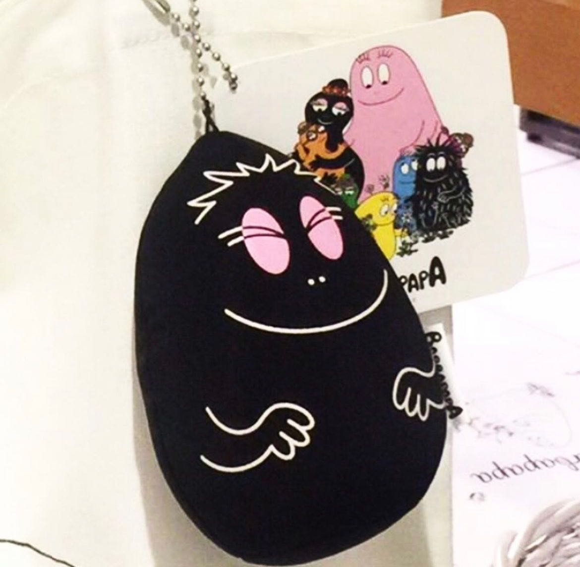  🇯🇵Japan Barbapapa ตัวห้อยตุ๊กตานิ่มนุ่ม น่ารัก Size 8 x 10 cm สีดำ