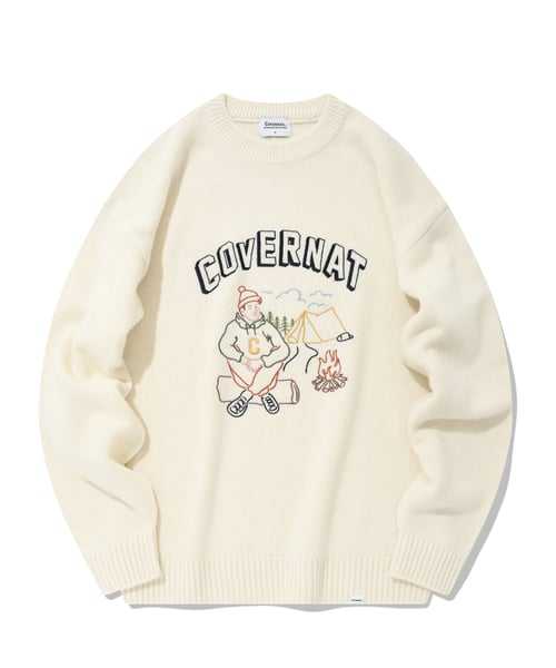 (พร้อมส่ง) Covernat camper knit ivory