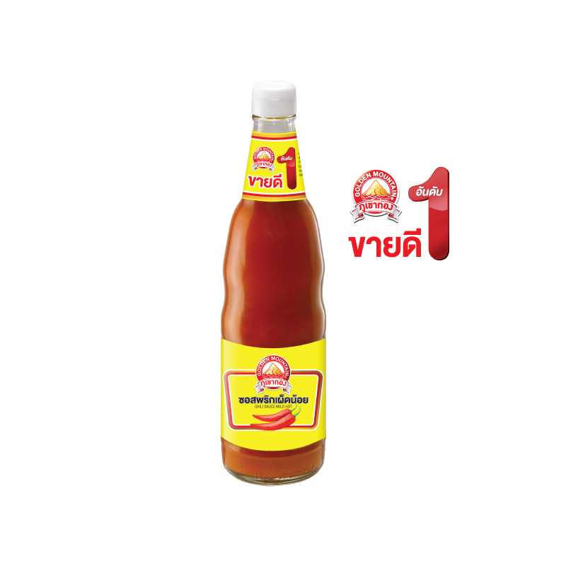 ซอสพริก สูตรเผ็ดน้อย ตราภูเขาทอง 680 กรัม (1ลังบรรจุ 12ขวด)