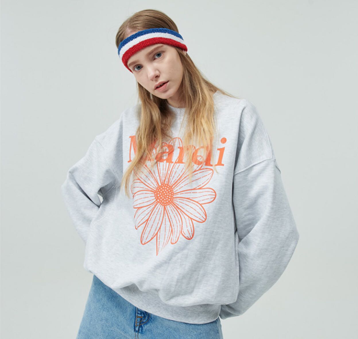 [PRE-ORDER] SWEATSHIRT FLOWERMARDI_HEATHER ORANGE