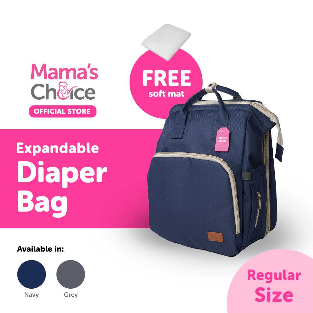 กระเป๋าใส่ของเด็กอ่อนขยายเป็นเตียงเปลี่ยนผ้าอ้อมได้ | Mama's Choice Expandable Diaper Bag