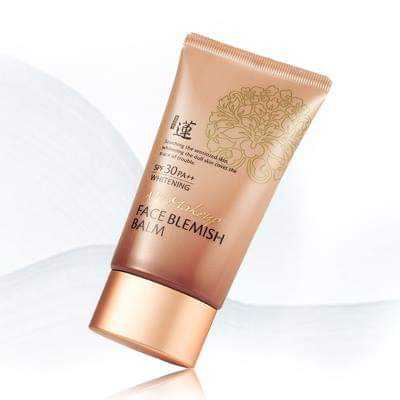Welcos No Makeup Face Blemish balm Whitening SPF30 PA++ (หลอดสีน้ำตาล) ขนาด 50ml.