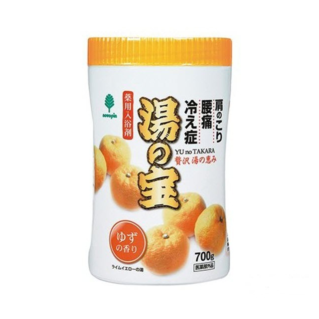 YU NO TAKARA YUZU 700 G / ผงผสมน้ำแช่ตัวผ่อนคลายความเมื่อยล้า กลิ่นส้มยูซุ