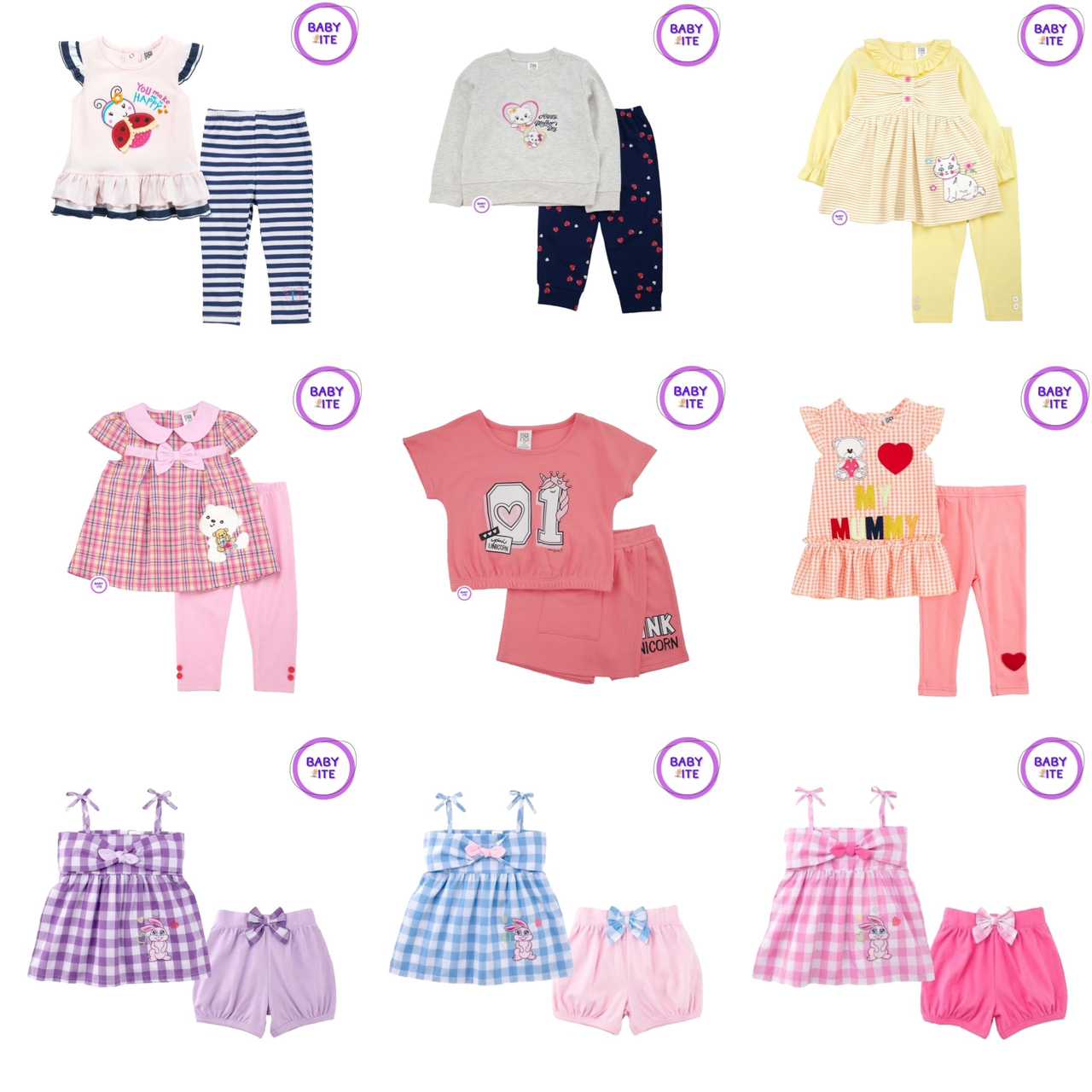 เสื้อผ้าเด็กผู้หญิง Bno ชุดเด็กผู้หญิง ชุดเด็ก ไซส์ 12M/18M/24M (พร้อมส่ง)
