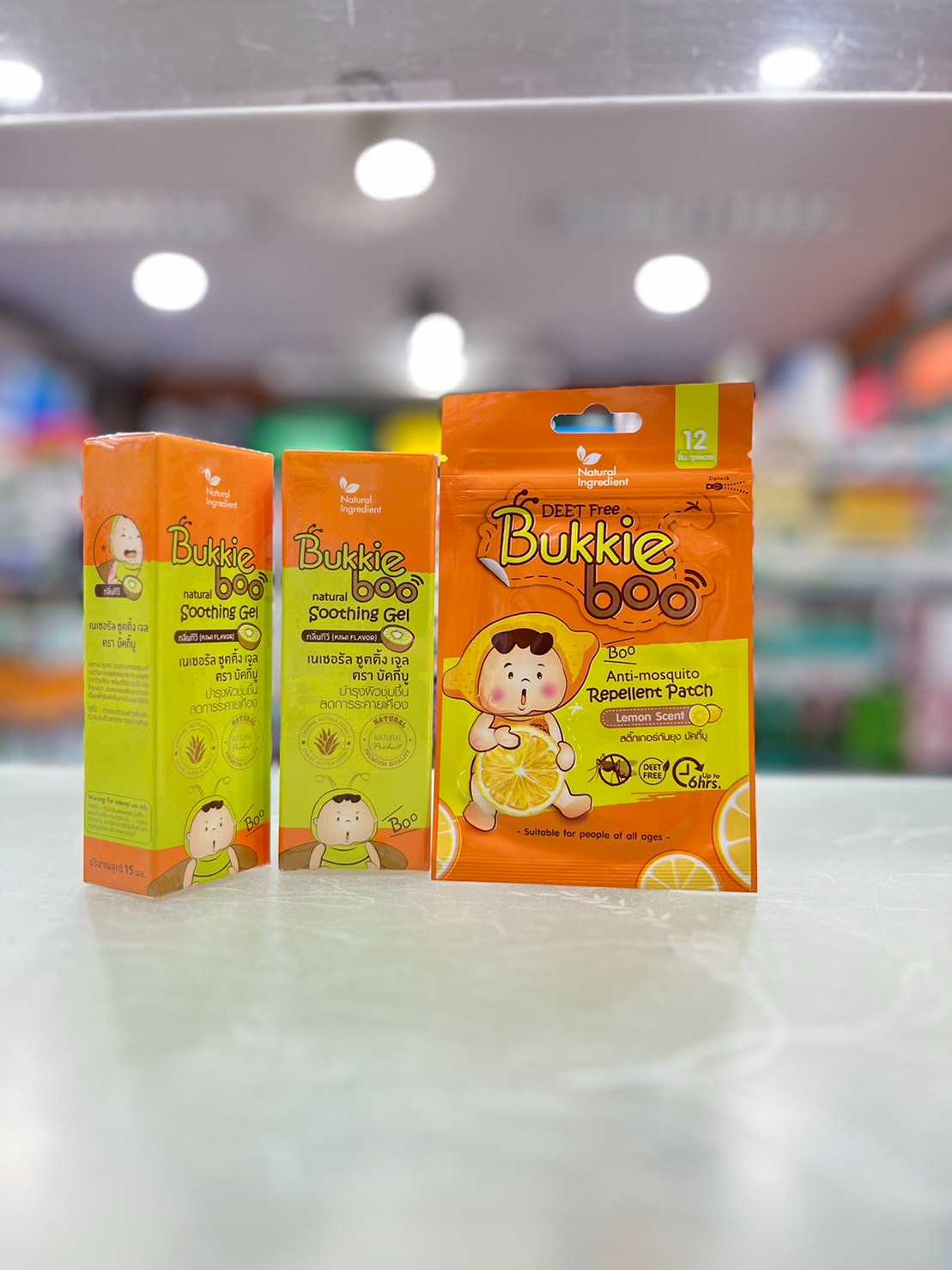 สติกเกอร์กันยุง ยี่ห้อ บัคกี้บู Bukkie Boo ซองละ 12 ชิ้น