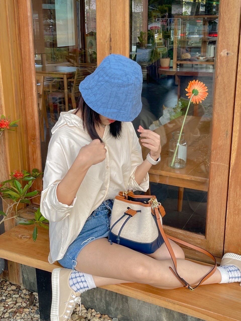 canvas bucket bag
