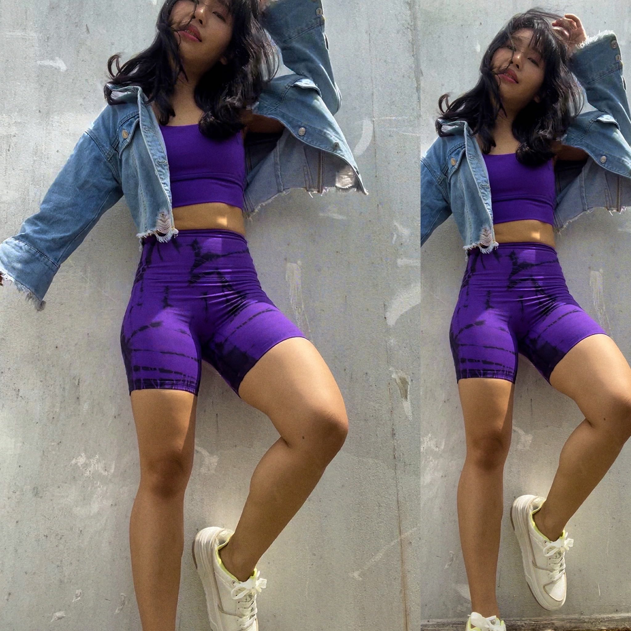 Tie dye shorts set - Violet