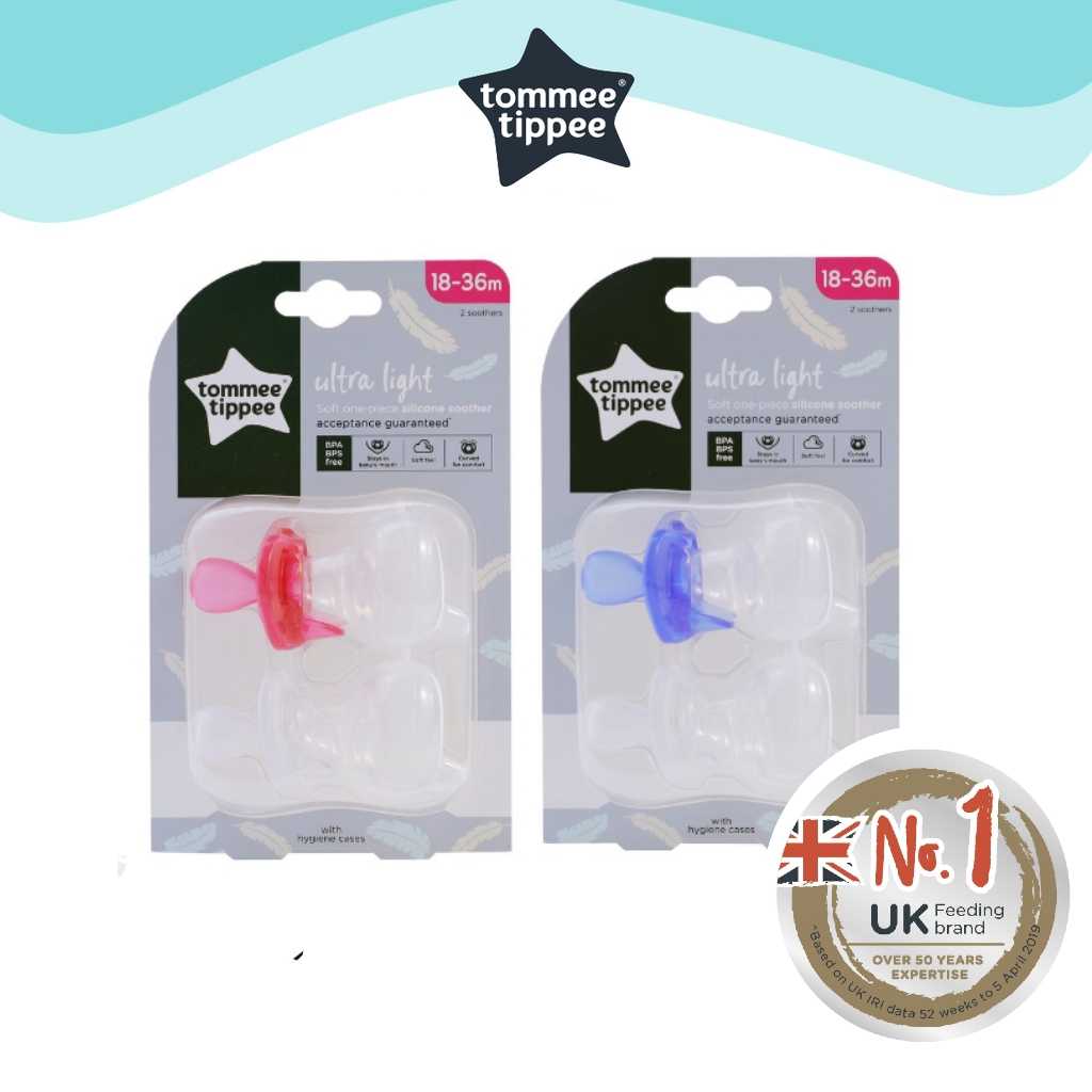 Tommee Tippee Ultra-light Silicone Soother (18-36 months)2pk