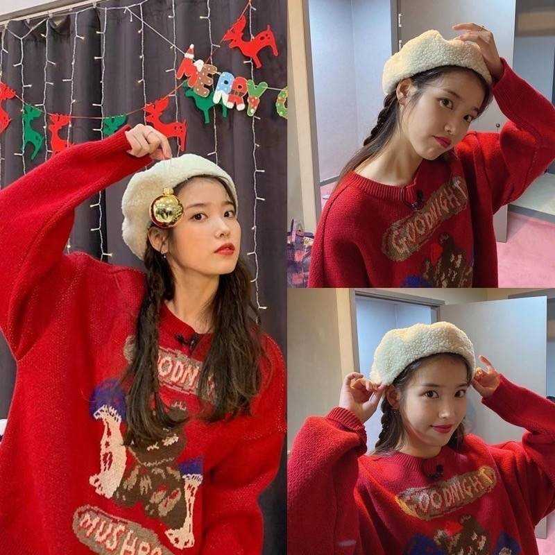 เสื้อไหมพรม สีแดงน่ารักมากก