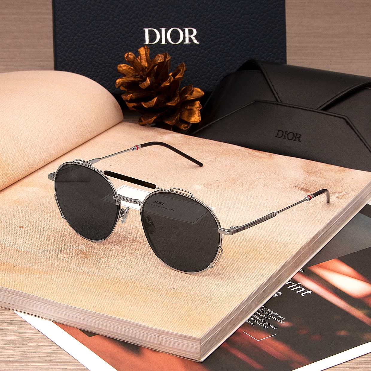 HOMME DIOR0234S : 84J 2K SIZE 54 MM. (PALLADIUM BLACK)