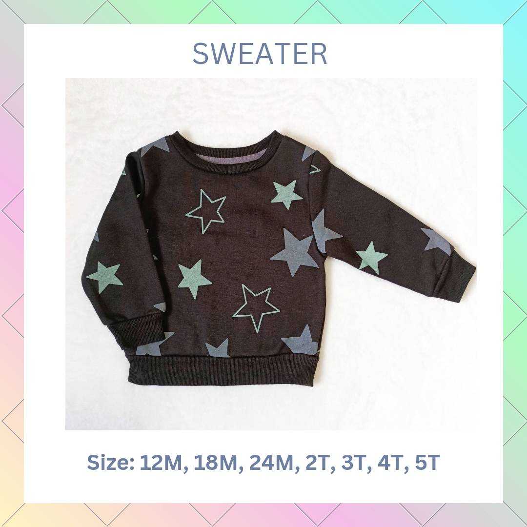 Sweater Falls Creek Kids เสื้อกันหนาวแขนยาว สีดำลายดาว