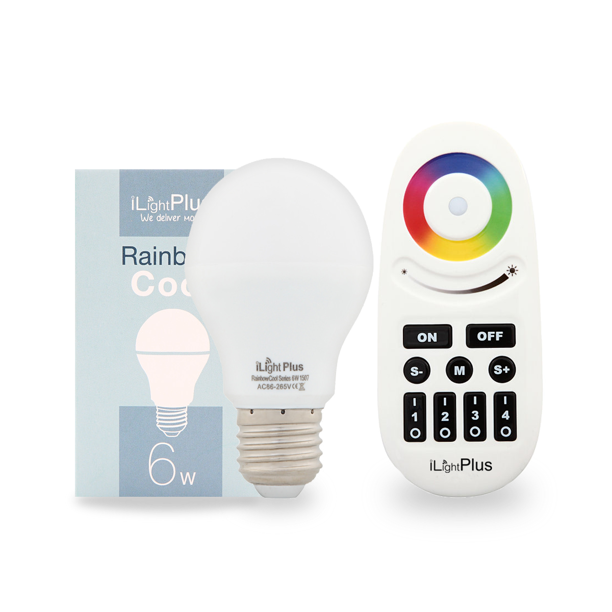 Clearance Sale!!! Rainbow Cool (6W) 1 หลอดพร้อมรีโมท