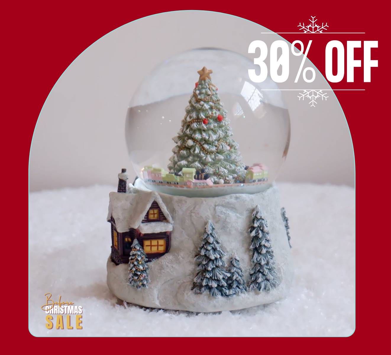 SNOWBALL : ลูกแก้วต้นสนรถไฟ Before Christmas 30% OFF