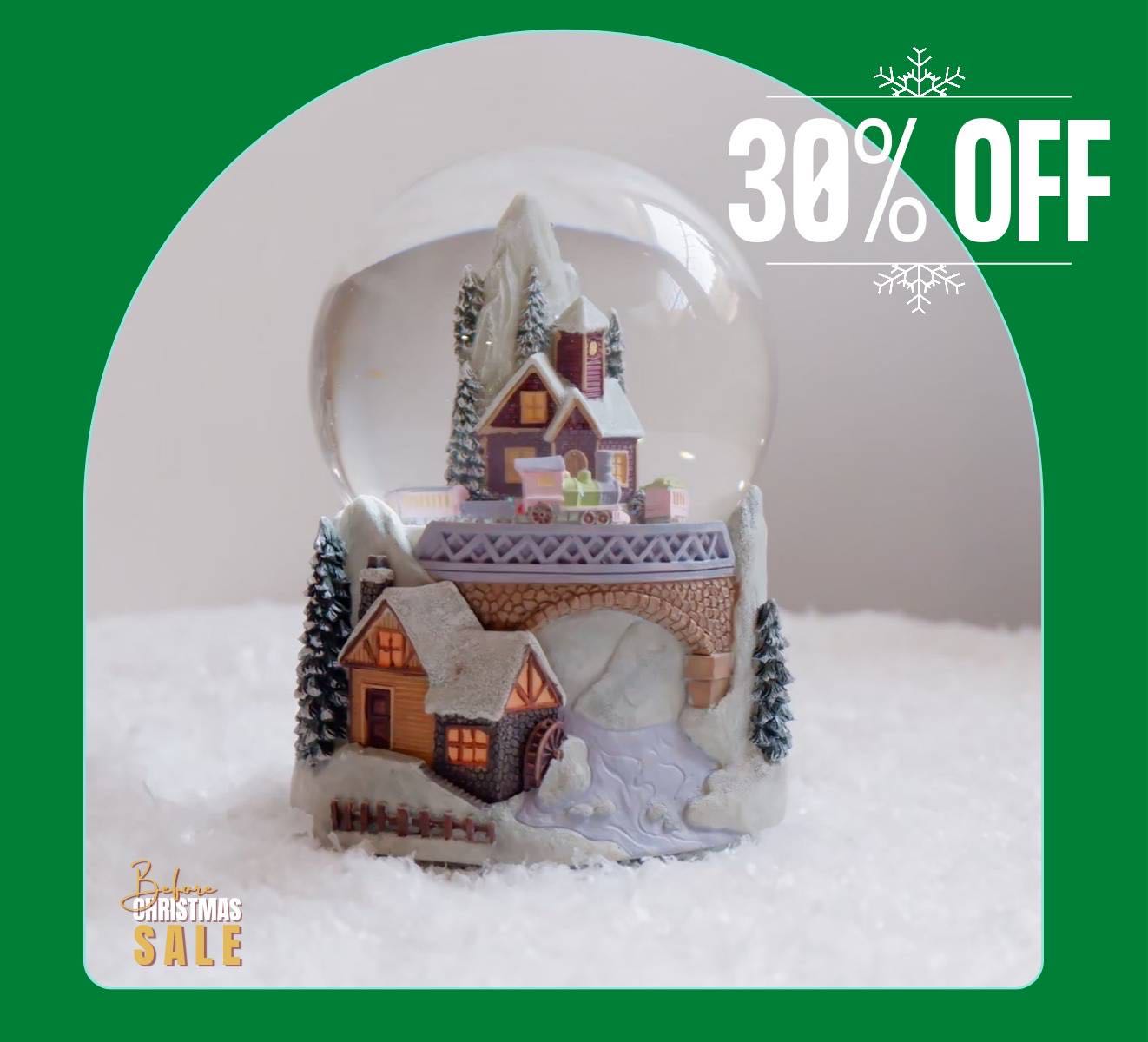 SNOWBALL : ลูกแก้วบ้านต้นสนรถไฟ Before Christmas 30% OFF