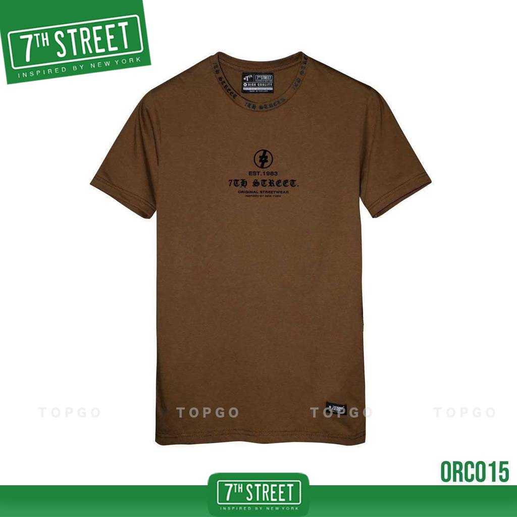 เสื้อยืด แนวสตรีท 7th Street รุ่น Driginal Classic (น้ำตาล) ORC015 ของแท้