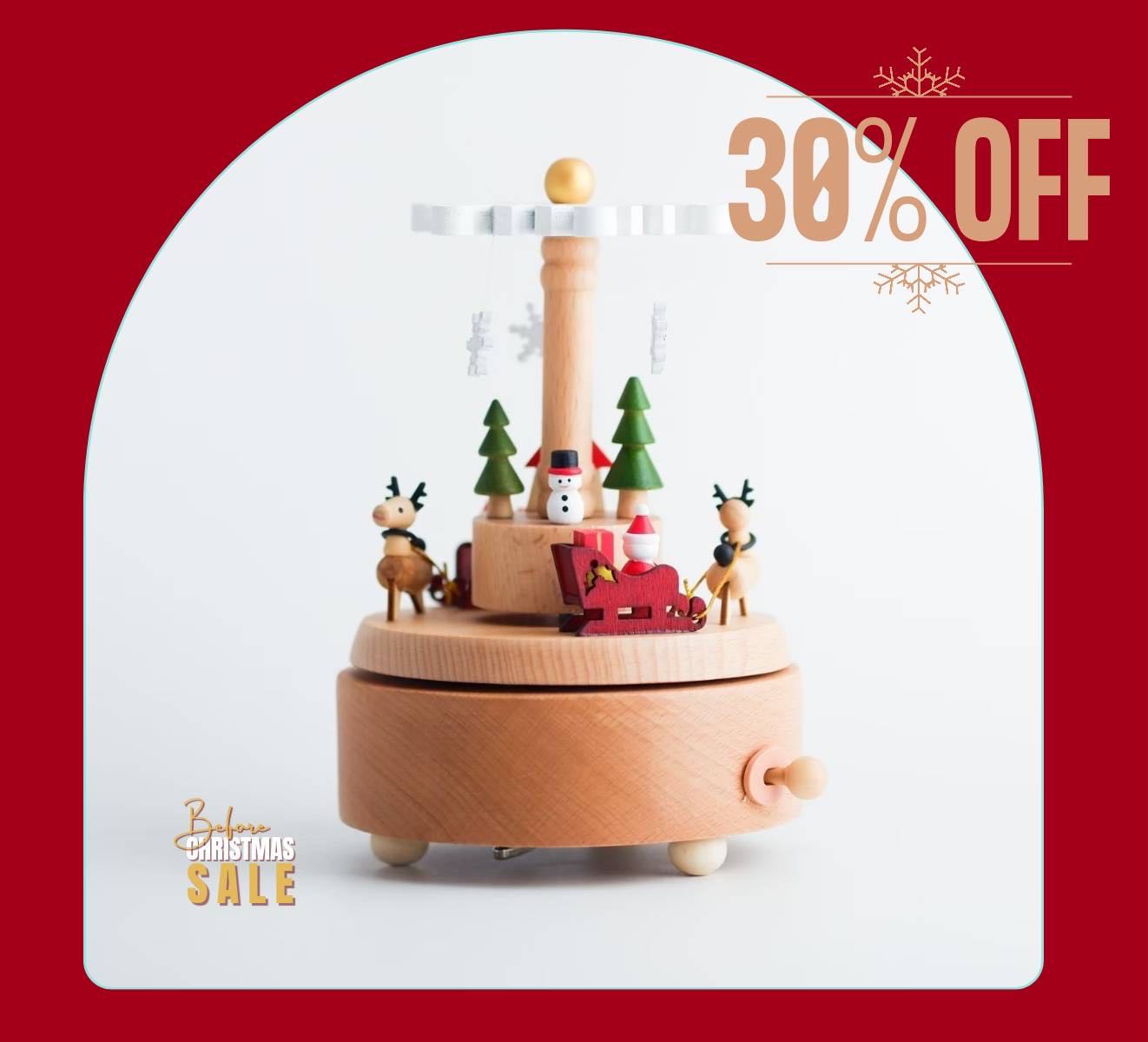 Before Christmas 30% OFF : Music box : สโนว์เฟด 