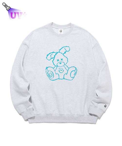 (พร้อมส่ง) Ist Kunst  Heart Rabbit Sweatshirt Light Gray
