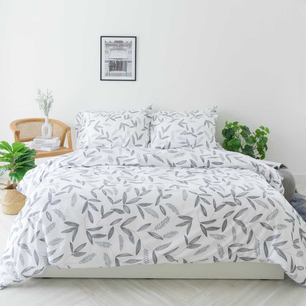 Darling Mattress ชุดผ้าปูและผ้านวมรุ่นนาโนเทคลายลีฟ NANOTECH Bedsheet and Duvet Set (Leaf)