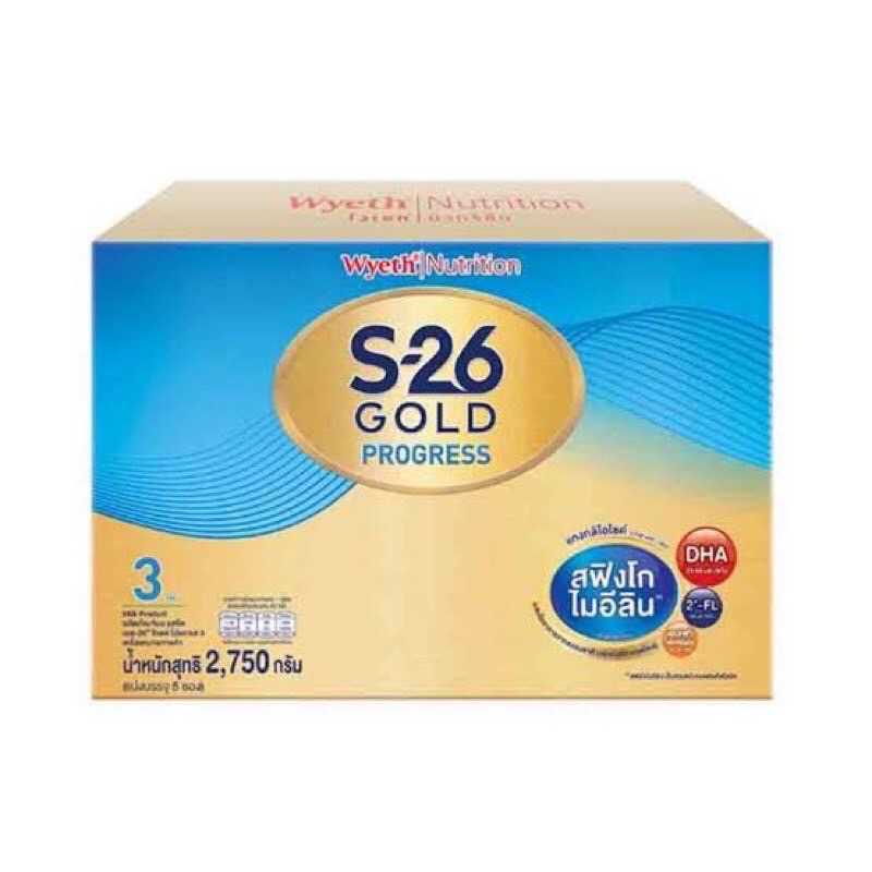 S-26 Gold Progress 2750g นมผง เอส-26 โกลด์ โปรเกรส (สูตร 3) 2750 กรัม 1 กล่อง