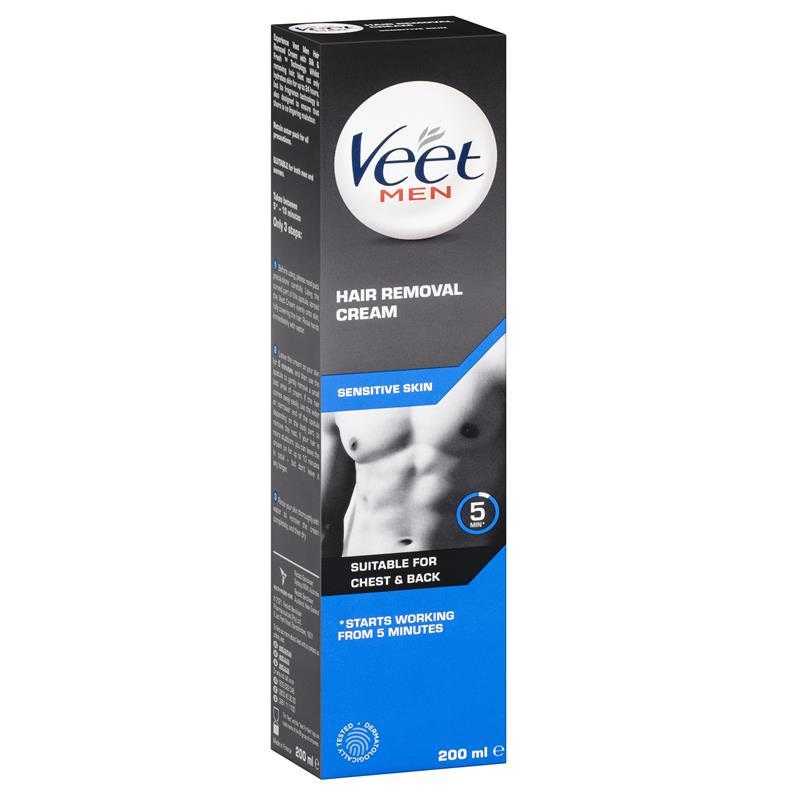 Veet For Men Hair Removal Cream Sensitive Skin 200ml ครีมกำจัดขน