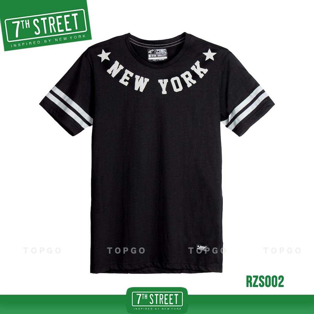 เสื้อยืด แนวสตรีท 7th Street รุ่น New York Star (ดำ) RZS002 ของแท้