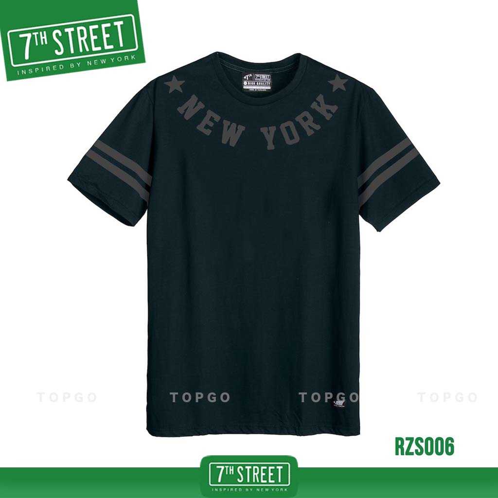เสื้อยืด แนวสตรีท 7th Street รุ่น New York Star (กรมเข้ม_ดำ) RZS006 ของแท้