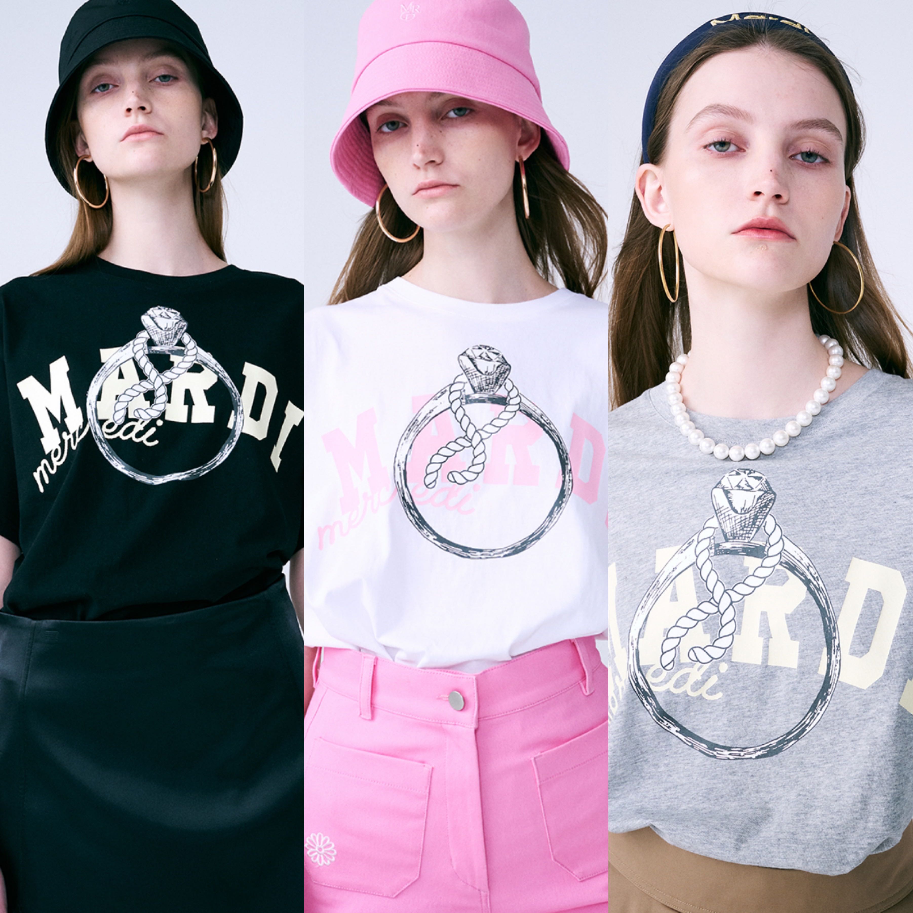 พรีออเดอร์ Mardi Tshirt ring with Rock3สี