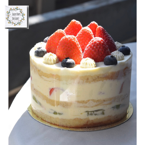 sale  เค้กครีมสด สตรอเบอร์รีและบลูเบอรี่  ร้าน Easy Day Dessert มีคูปองลดเพิ่ม