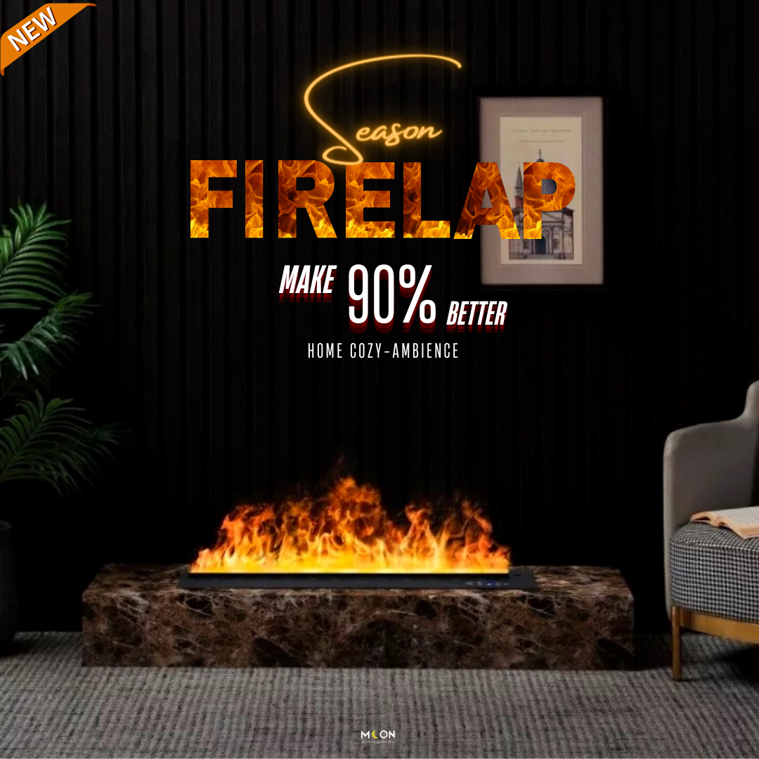 Moon 4D Fireplace Laps + Humidifier