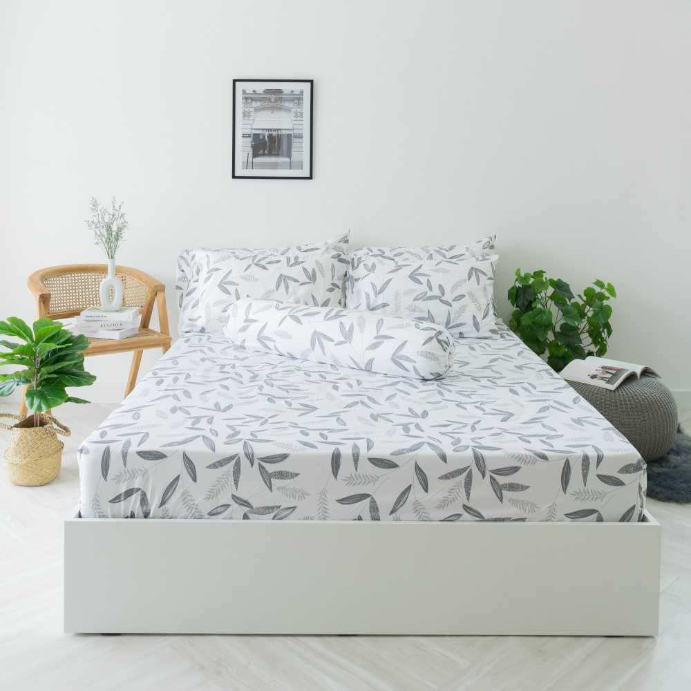 Darling Mattress  ที่นอนดาร์ลิ่ง  ชุดผ้าปูที่นอนรุ่นนาโนเทค ลายลีฟ (ไม่รวมผ้านวม)